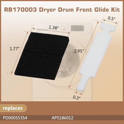 Upgraded RB170002 Dryer Repair Kit for Speed 1992 & Newer SM Dryer, Include RB170002 Dryer Roller Kit, D516792 Dryer Idler Pulley, 93.3'' D511255P Dryer Belt & RB170003 Dryer Drum Glide Kit