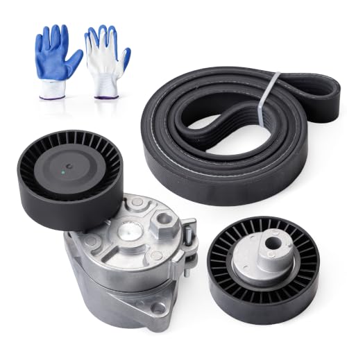 Serpentine Belt Tensioner Idler Pulley Kit #38201 38069 90K-38201 - size: 1999-2006 for 325i/X5/525i