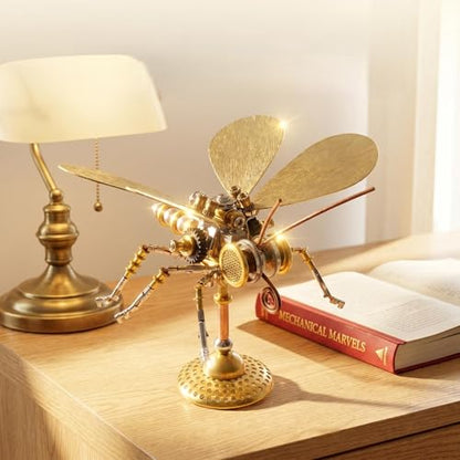 Steampunk Mechanical Insect Butterfly 3D Metal Puzzle Model Kits for Adults 150+ Parts Stunning Desk Decor Christmas & Birthday Gift for Men Adults Hobbyists (Butterfly-HD5) - style: Butterfly-HD5
