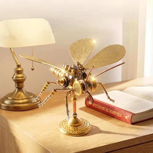 Steampunk Mechanical Insect Butterfly 3D Metal Puzzle Model Kits for Adults 150+ Parts Stunning Desk Decor Christmas & Birthday Gift for Men Adults Hobbyists (Butterfly-HD5) - style: Butterfly-HD5
