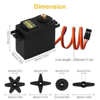 Deegoo-FPV MG995 Metal Gear Digital Servos, 2-Pack - style: 2 Pack