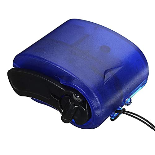 Portable Emergency 5V Hand Crank Generator Charger for Cell Phone, USB - color: Blue