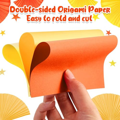 Kigeli 300 Sheet Origami Paper 6 x 6 Inch Square, Autumn Colors - color: Orange,Yellow