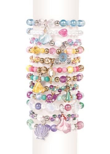 Make It Real: Disney Princess: Castle Style DIY Bracelet Kit - 332 pcs Jewelry Set, Create 12 Bracelets, 8 Exclusive Charms, Girls & Kids Ages 6+