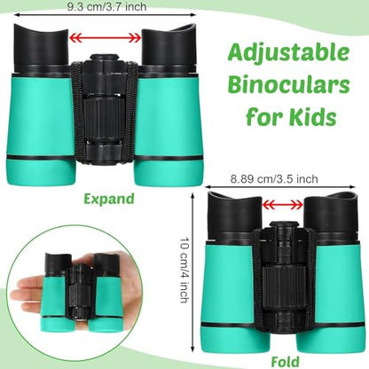 Hiboom 8 Set Kids Binoculars Bulk Shockproof Folding for Kids, Cute Colors