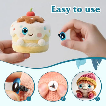 TOAOB 28pcs Plastic Safety Eyes with Washers Blue Oval 13 x 18mm Stuffed Animals Craft Doll Eyes for DIY Amigurumis Crochet Animals Puppet Making - color: Blue