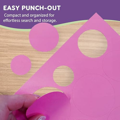 Circle Square Oval Triangle Cutouts, Neon, 676 Piece, Classroom Decor - color: Neon - Circle, Triangle, Square, Oval