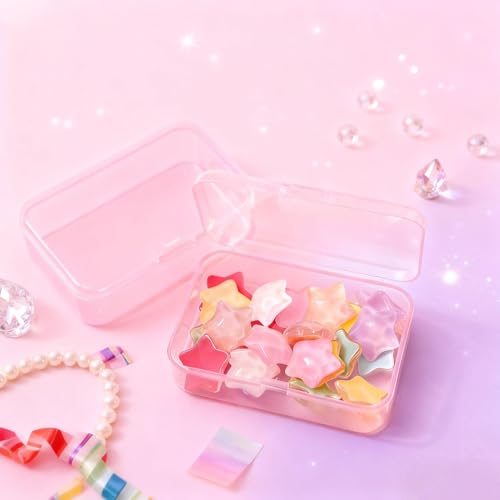 LJY 28 Pink Plastic Boxes, 3.3 x 2.2 x 1 in for Beads - color: Pink, size: 3.3 x 2.2 x 1 inch
