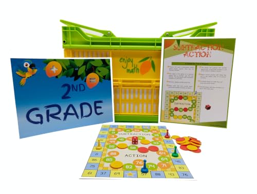 MANGO MATH 2nd Grade Deluxe Math Kit – Hands-On Math Games & Manipulatives for Second Grade, Multi-Digit Addition, Subtraction & Multiplication Foundation, Classroom Set