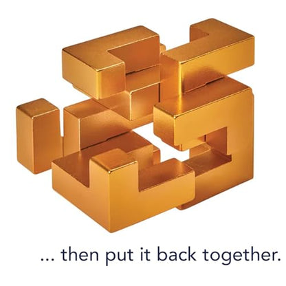 Bits and Pieces Metal Brain Teaser Puzzle - Golden Knot - style: Golden Knot