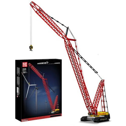 Mould King 17015 Technology Crawler Crane Building Block Kit, Heavy Duty Crawler Crane with Motors for Adult, 4318 pcs Engineering Building Set