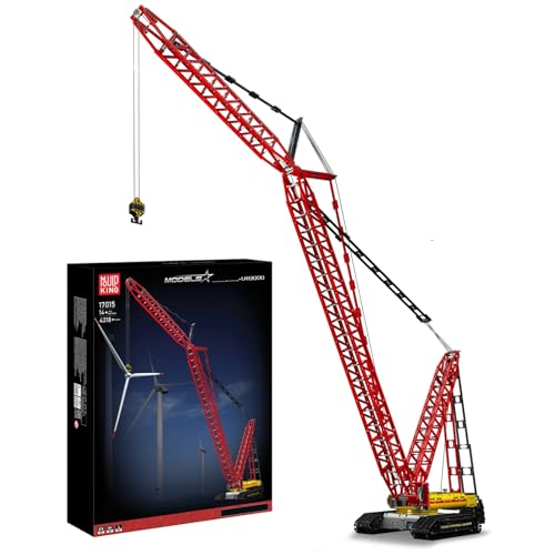 Mould King 17015 Technology Crawler Crane Building Block Kit, Heavy Duty Crawler Crane with Motors for Adult, 4318 pcs Engineering Building Set