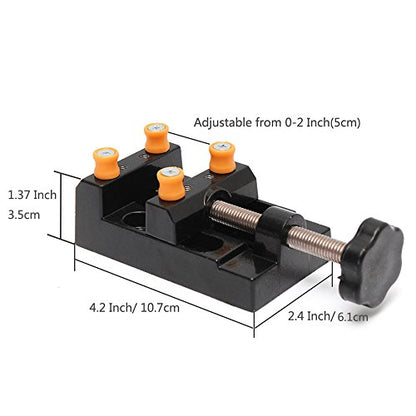 Yakamoz Mini Bench Vise Clamp, 0-2 Inch Clamping Range Cast Aluminum Holder