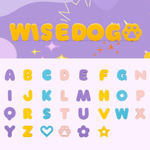 Wisedog Dog Charms for Collar, Yellow, 25MM - color: Yellow, size: 25mm