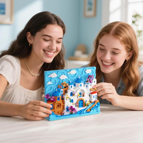 Micro Building Blocks Santorini World Architecture Collectible Model Kit
