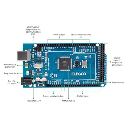 ELEGOO Mega 2560 R3 Project Basic Starter Kit Compatible with Arduino