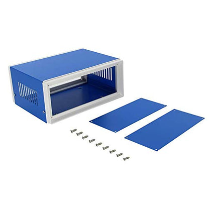 Fielect Electronic Junction Box Blue Metal Enclosure Case, DIY Project Box, 6.69"x5.12"x3.15", 170x130x80mm - size: 6.69" x 5.12" x 3.15"