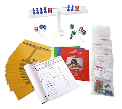 Hands-On Equations® Class Set for Teacher and 30 Students. Includes the Teacher Demonstration Balance Scale & Game Pieces and 30 Sets of Student manipulatives. Grade 3 and up - size: Set for 30 Students