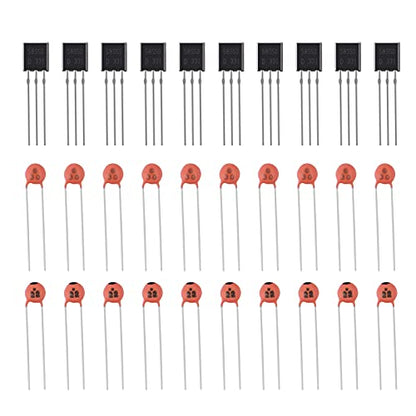DORHEA Electronics Component Fun Kit with Power Supply Module, Jumper Wire, Precision Potentiometer, Resistor, Breadboard, Capacitor, LED, Potentiometer Compatible with Raspberry Pi