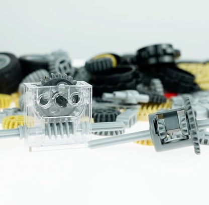 Technical Gears Axles Parts Pieces - Gearbox Bulding Block Classic Bulk Compatible with Cars Bricks Motor Gears Wheels Chain Tires, Ball Universal Joints Shock Absorber Connector Gears Parts Toys - color: Gears