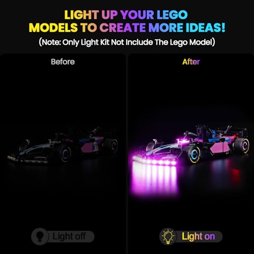 Upgraded Led Light Kit Compatible with Lego BWT Alpine F1 Team A524 Race Car Building Set, Lights Decoration Compatible with Lego 77248 (Model Not Included) - style: Classic Version 77248