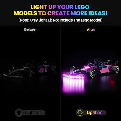Upgraded Led Light Kit Compatible with Lego BWT Alpine F1 Team A524 Race Car Building Set, Lights Decoration Compatible with Lego 77248 (Model Not Included) - style: Classic Version 77248