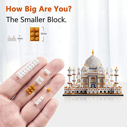 YaJie Taj Mahal Micro Building Blocks Set for Adults, Mini Architecture Bricks Building Sets, Collection Creative Model Kit Gifts for Age 14+（3950PCS） - color: Taj Mahal