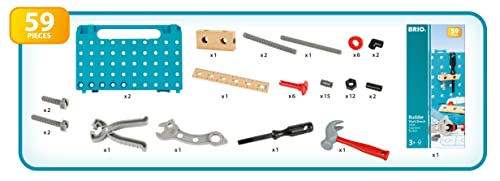 BRIO Builder - 34596 Builder Working Bench | Educational Construction Toy for Kids Age 3 Years Up