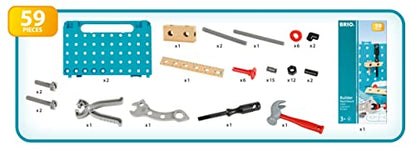 BRIO Builder - 34596 Builder Working Bench | Educational Construction Toy for Kids Age 3 Years Up