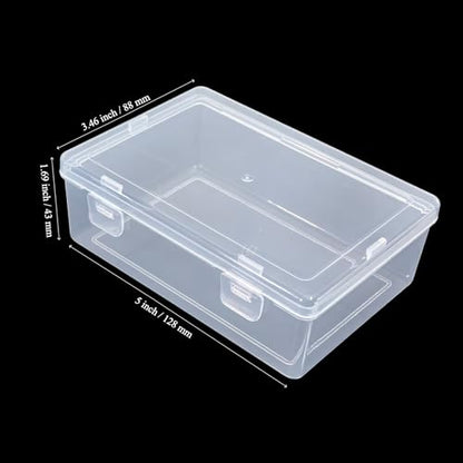 Rectangular Clear Plastic Storage Containers, 5x3.46x1.69in - size: 5 x 3.46 x 1.69 inch
