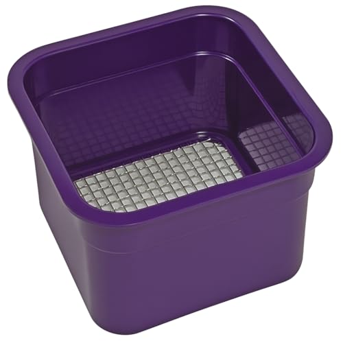 Sluice Fox mini Classifier Screen Gold panning Kits, Stainless Steel Screen mesh sifting Sieve Prospecting and gem Sorting; Shark Tooth sift Sifter - color: #04 Mesh Screen (16 holes per sq.in.) Purple