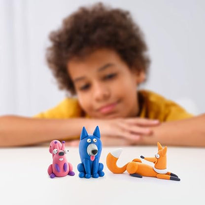 HEY CLAY Modeling Air-Dry Clay Kit for Kids Creative Gift Age 3+ (3 cans) - color: Hog
