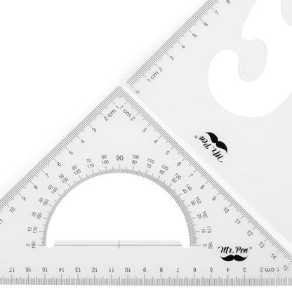 Mr. Pen- Triangle Ruler, 2 Pack, 22&15cm, 30/60 & 45/90 - size: Triangle Ruler 22&15 cm