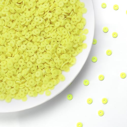 6mm Polymer Clay Beads for Bracelets Making 1000PCS - color: Neon green