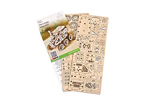 UGEARS Science STEM Mars Rover, DIY Engineering Activity, STEAM School Project, Mechanical Wooden Puzzle, Eco Building 3D Toy, Educational Gift for Kids & Teen, Boy Girl, Self-Assembly Craft Kit
