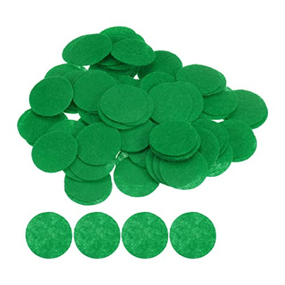 HARFINGTON 300pcs Round Felt Circles, 30mm 1-1/4" Pre Cut Felt Craft Pads Non-Woven Mini Felt Fabric Circles for DIY Sewing Handcraft Cut Projects Craft Finishing, Green - color: Green, size: 30mm