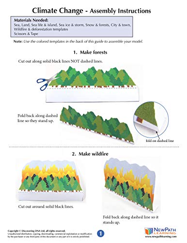 NewPath Learning Climate Change 3-D Paper Model Making Kit, Set/5 Full-Color, Paper Model Templates & Teacher Guide (24-7810)
