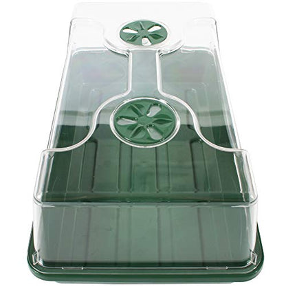 EarlyGrow 70738 Medium Domed Propagator, 15" x 9" x 7", Black/Dark Green - size: Medium without Extenders