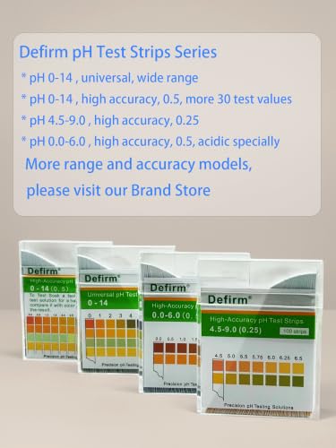 pH Test Strips Paper High Accuracy Universal Wide Range, pH 4.5-9.0 Acid Alkaline Litmus Test Strip Paper, Home Usage Water Swimming Pool Cosmetic Scientific School Lab Study pH Test