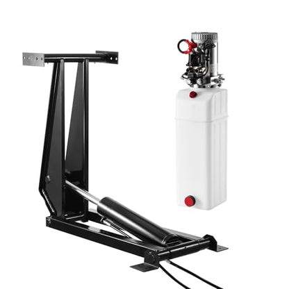VEVOR Hydraulic Dump Lift Kit, 22,000 lb/10 T Load Capacity, Dump Trailer Hydraulic Scissor Hoist Kit Standard Kit with 12V Hydraulic Pump Unit, Suitable for Scissor Lift Dump Trailers Trucks - size: 22,000 lb