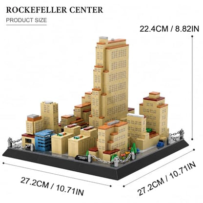 928Pcs Rockefeller Center New York Building Set World Landmark Architecture Model Collectible Toy for Kids and Adults - color: Rockefeller Center