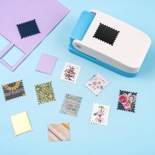 BAOFALI 3Pcs/Set Stamp Punch, 0.6 x 0.5 inch, 1 x 0.8 Inch, 1.5 x 1.2 inch Rectangular Stamps Punch, Lever Craft Hole Cutter Puncher, Paper Punches for Journaling Crafting DIY Scrapbooking Crafts - color: 1.5X1.25inch+0.6x0.5inch+1x0.8inch
