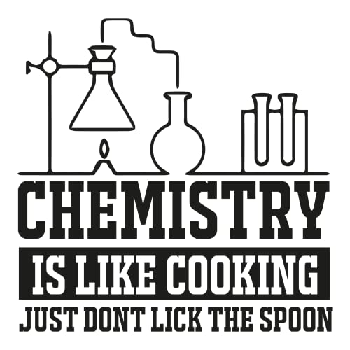 SEC Apparel Science Iron On Patches Decals Transfers Applique Letters for t Shirts Fabric Clothing | (Chemistry-is-Like-Cooking-just) - style: Chemistry-is-like-cooking-just