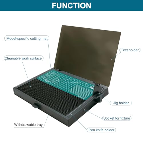 Gundam Model Kit Tools, Portable Worktable for Model Building, Work Table with Movable Drawer, Pliers Rack, Display Version, Dual Craft Cut Mat, Suitable for Cut and Grind Assembly,KJ018 - size: KJ018
