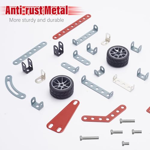 Building Kit Red Model Car Set - 287 PCS STEM Project Building Toys for Kids Ages 8-12, Assembly Building Vehicle for Boys 8 9 10 11 12-16 Years Old and Up Boys Girls Adults - style: Model Red Car
