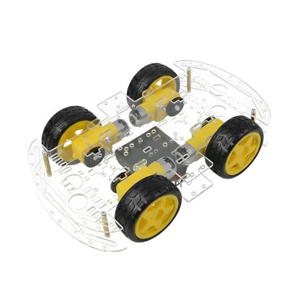 4WD Robot Chassis Kit 2-Layer Acrylic TT Motor for Arduino