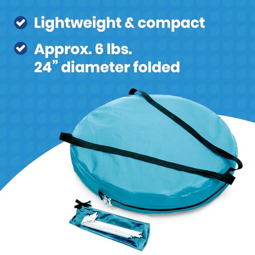 WeatherPod® MyPod™ Mesh 1-Person Pop-Up Sports Shelter - color: Sea Blue, size: X-Large
