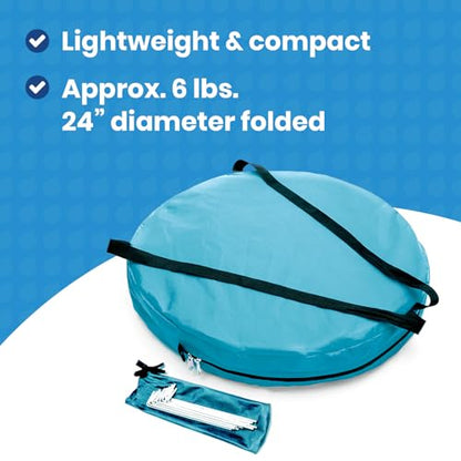 WeatherPod® MyPod™ Mesh 1-Person Pop-Up Sports Shelter - color: Sea Blue, size: X-Large