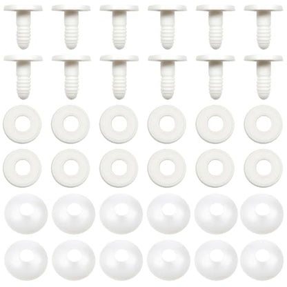 TOAOB 20 Set 30mm Doll Joints for Amigurumis Crochet White Movable Plastic Animals Joints for Crochet Stuffed Animals Crafts Puppets Limbs and Arms Leg Neck Joints Doll Making - size: 30mm