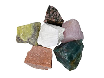 Amazing Gemstone Crystals for Love Manifestation, Set of 6 Rose Quartz, Rhodonite, Peach Moonstone, Serpentine, Scolecite and Moss Agate Healing Crystals and Stones - color: Love Manifestation Crystals
